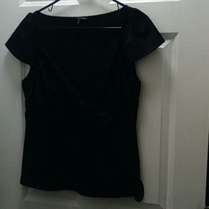 Daisy Fuentes Woman's Black Satin top with size XL